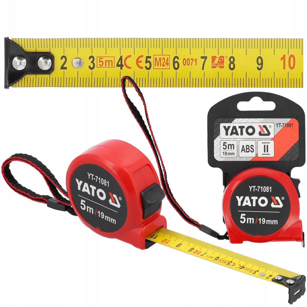 Yato Rolbandmaat 5m x 19mm met Blokkeerfunctie - Precisie Meetlint