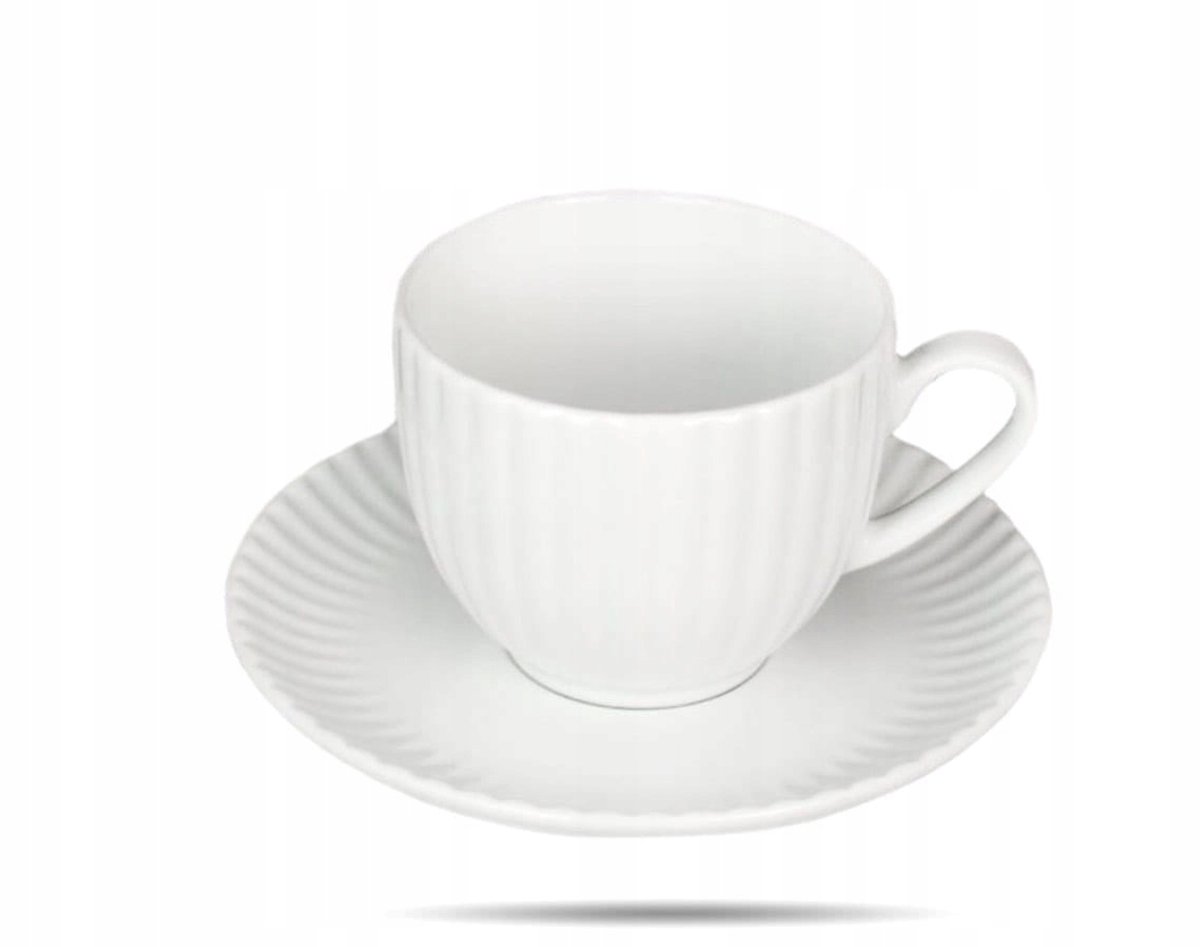 Daisy Porseleinen Kop en Schotel 200ml - Wit