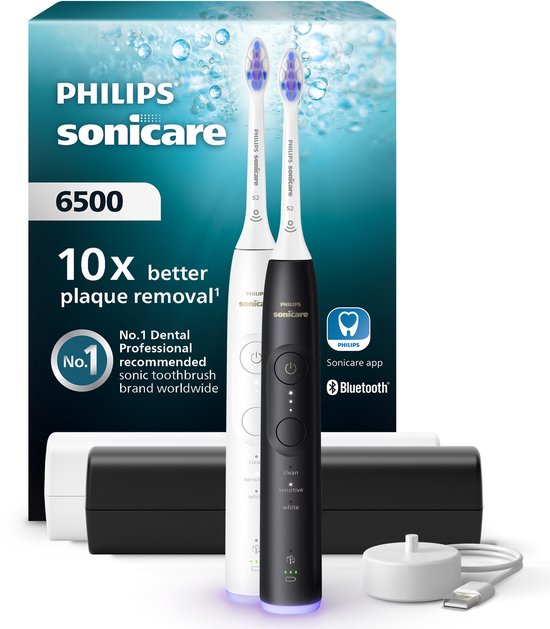 Philips Sonicare 6500 Elektrische Tandenborstel Duopack Wit