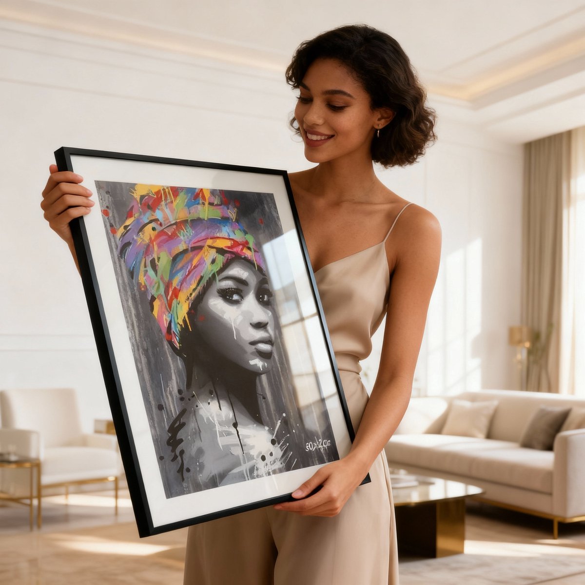 portret afrikaanse vrouw met een mooi kapsel, mensenrechten