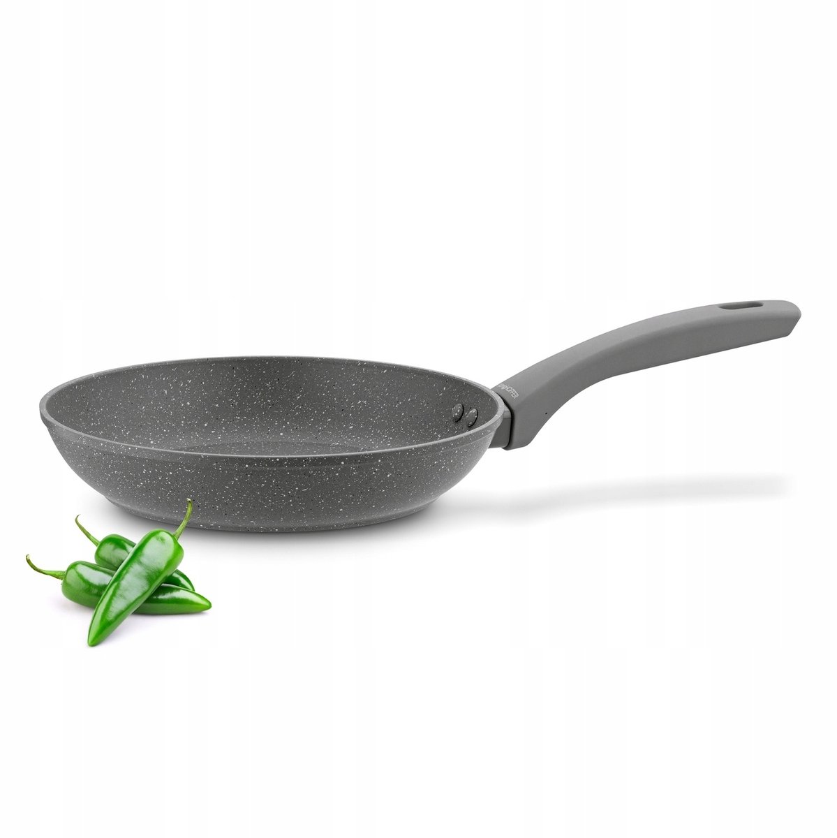 Granitine Koekenpan 24 cm Inductie - Antiaanbaklaag & Grijs Marmer
