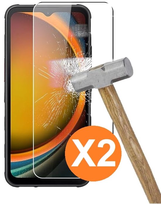 Samsung Galaxy Xcover 7 gehard glas screenprotector set 2 stuks, krasbestendig en vingerafdrukbestendig