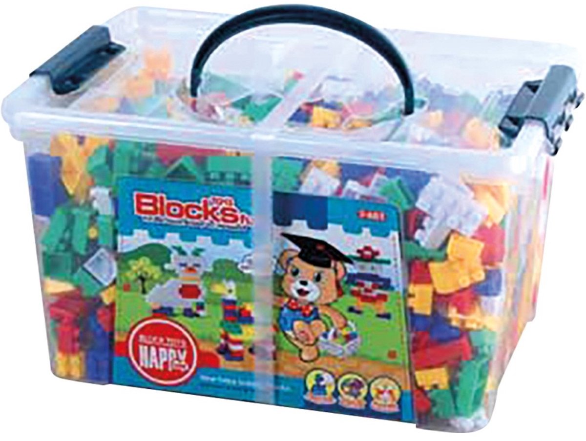 YAR Bricktopia Bouwblokjes – 1000-delige Bouwset – Kleurrijke Bouwstenen met Opbergdoos – Compatibel – Creatief Speelgoed voor Kinderen vanaf 3 Jaar