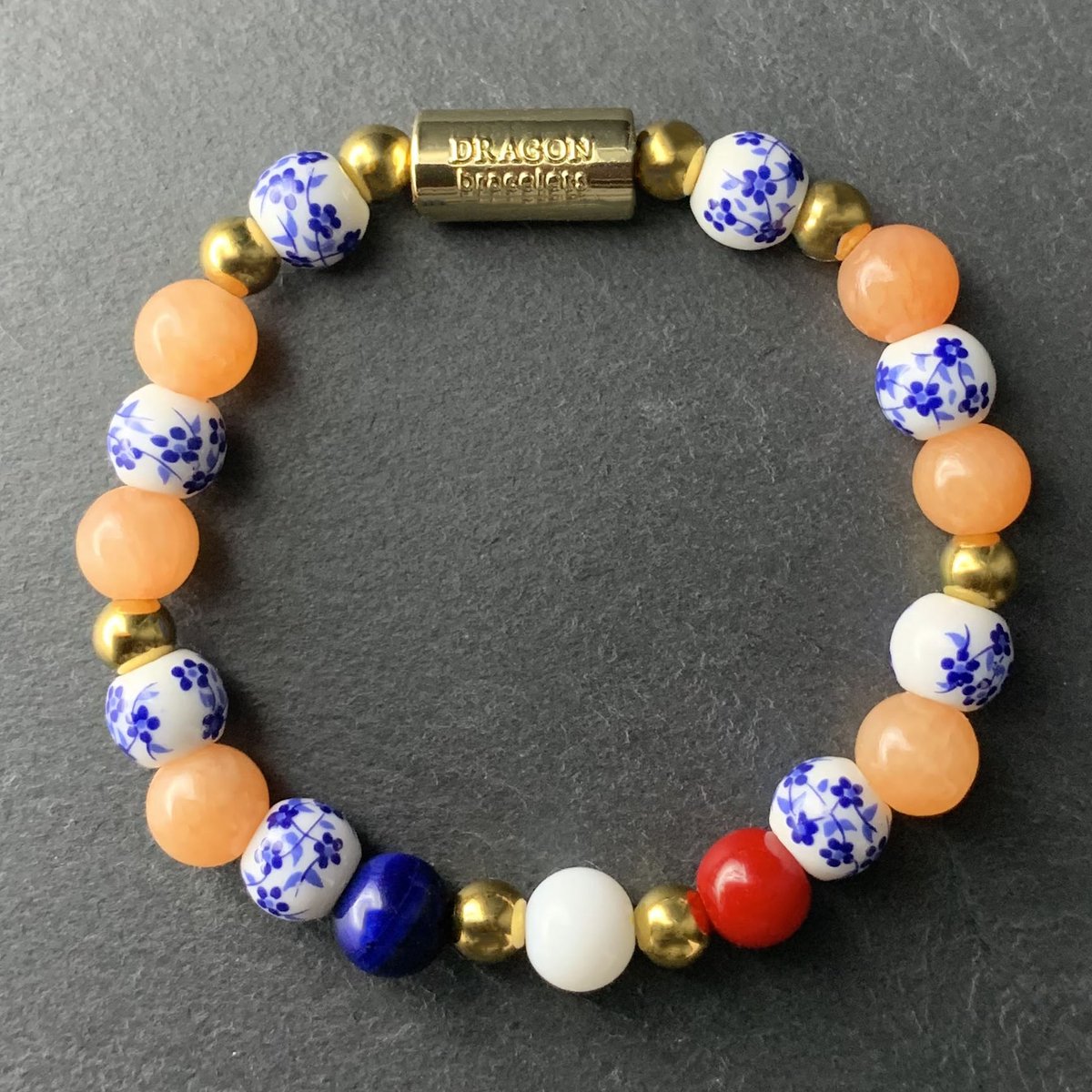 Dragon Bracelets Dames Armband - Nederlands Delftsblauw - Rood - Wit - Blauw - Oranje