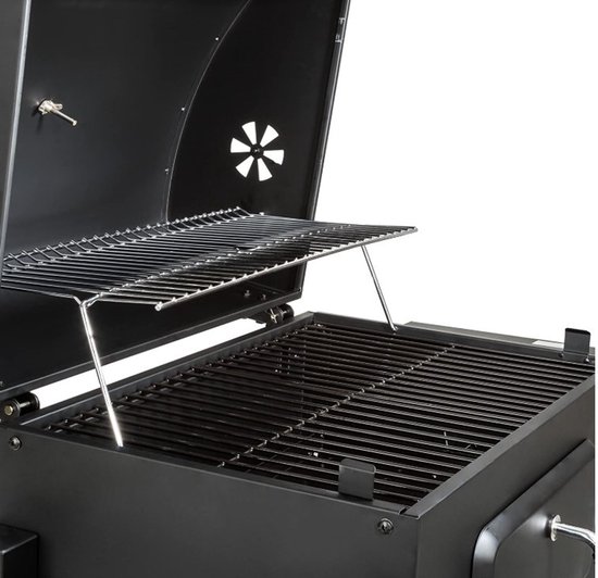 PIPIPOXER-Houtskool BBQ - Smoker Barbecue - Verstelbaar kolenrooster - Zwart van PIPIPOXER — afbeelding 5