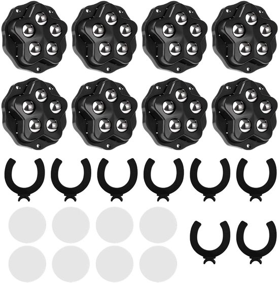 Zelfklevende kogelwielen - 8 stuks - zware belasting - kleine wielen