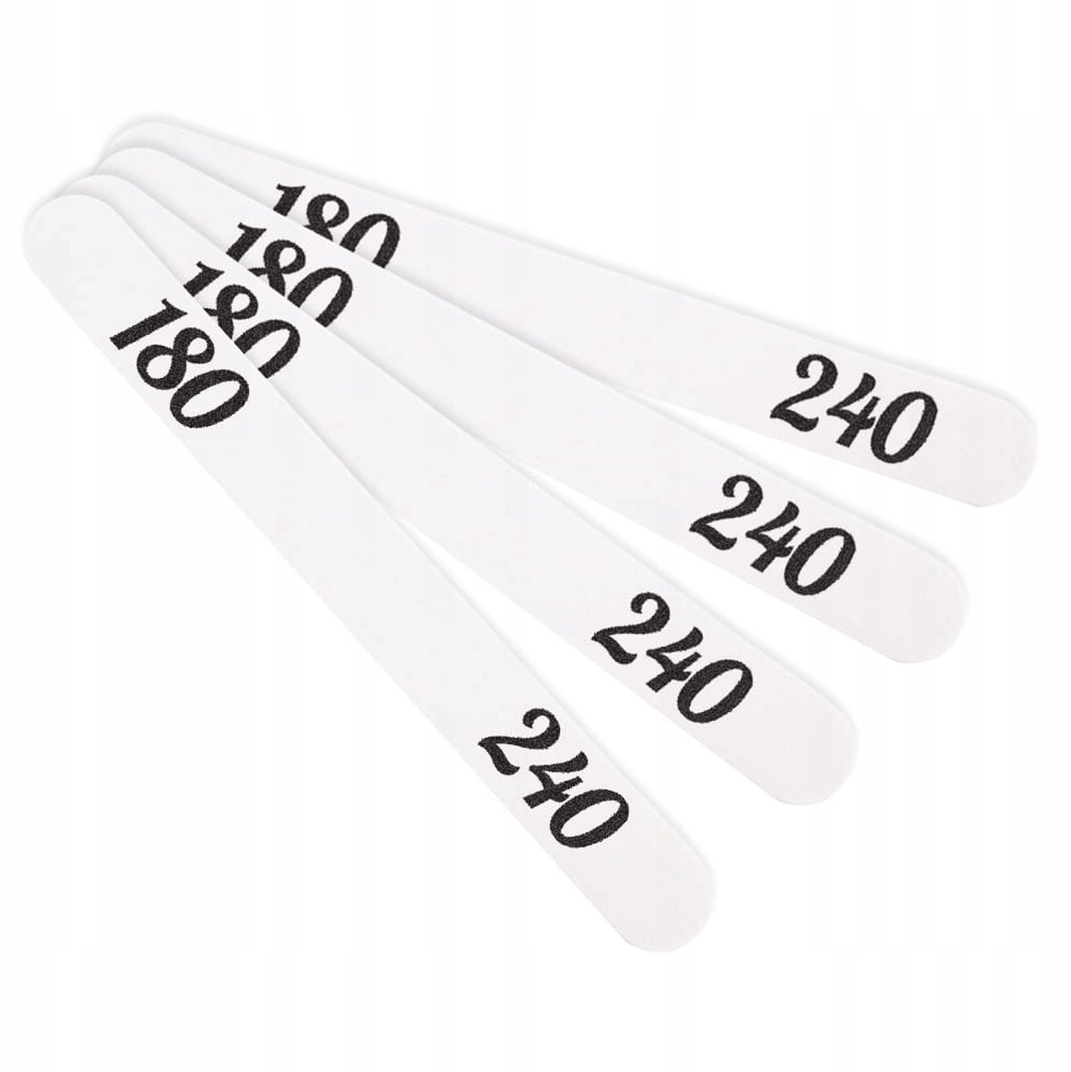 10x Nagelvijl Recht 180/240 Grit Wit - Professioneel Manicure Gereedschap