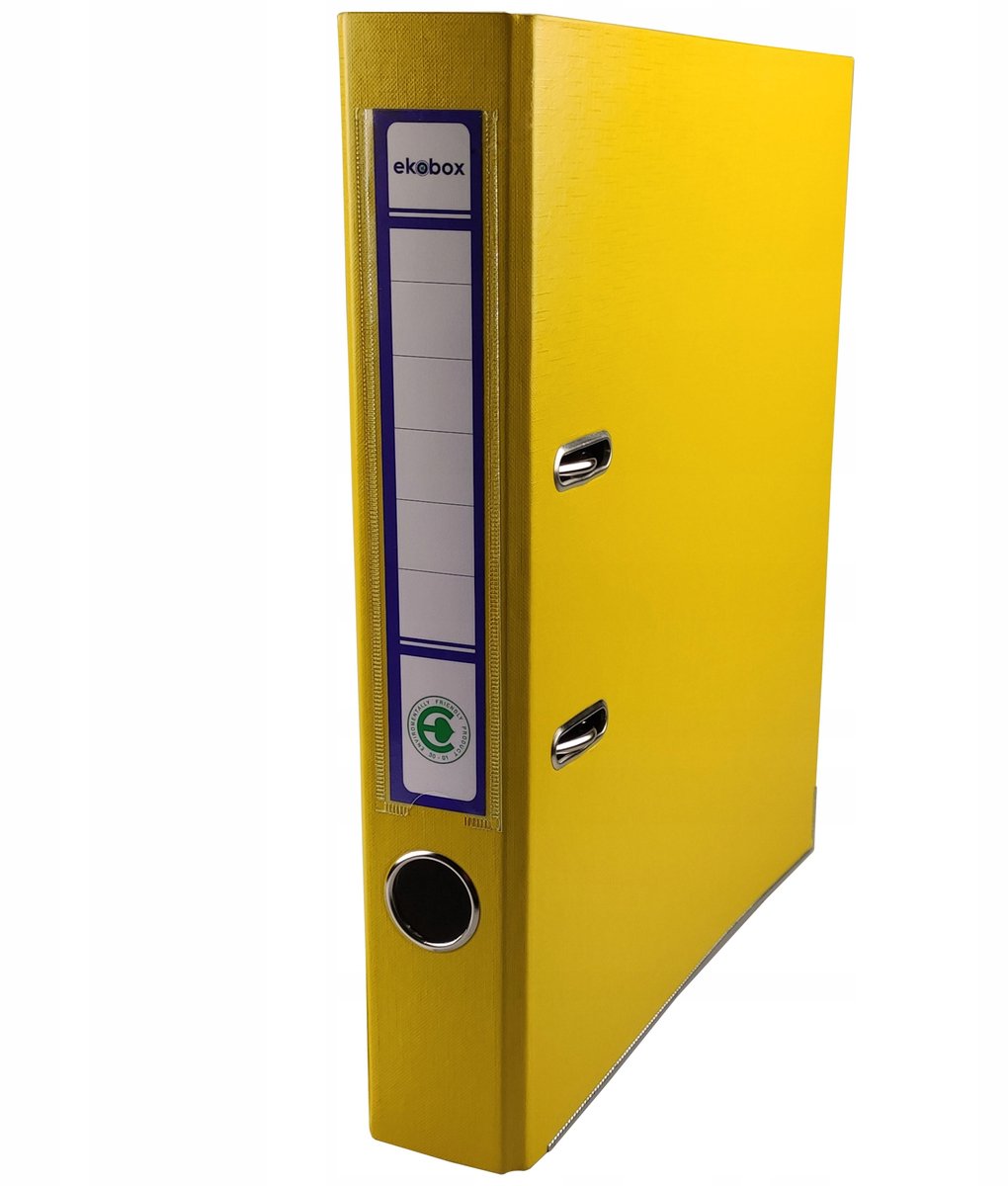 EKOBOX A4 Ordner 50mm Geel - 2 Ring Mechanisme