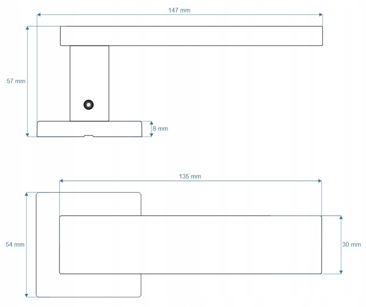 VDS R9 QLARD Deurklink - Roestvrij Staal INOX