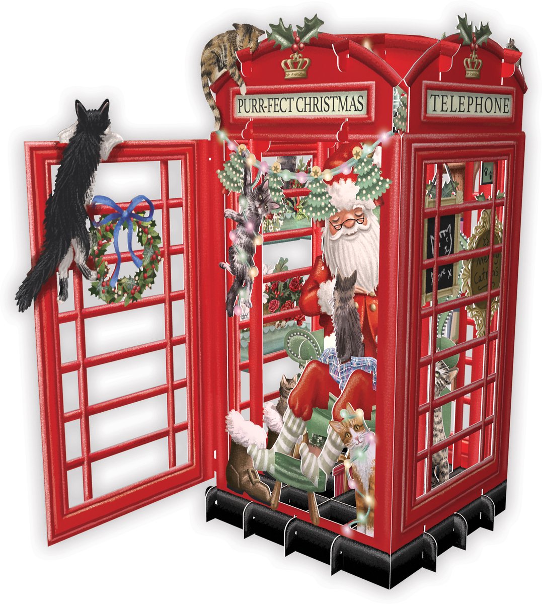 3D-Pop Up Wenskaart Phone Home - Laser gesneden kerstkaart