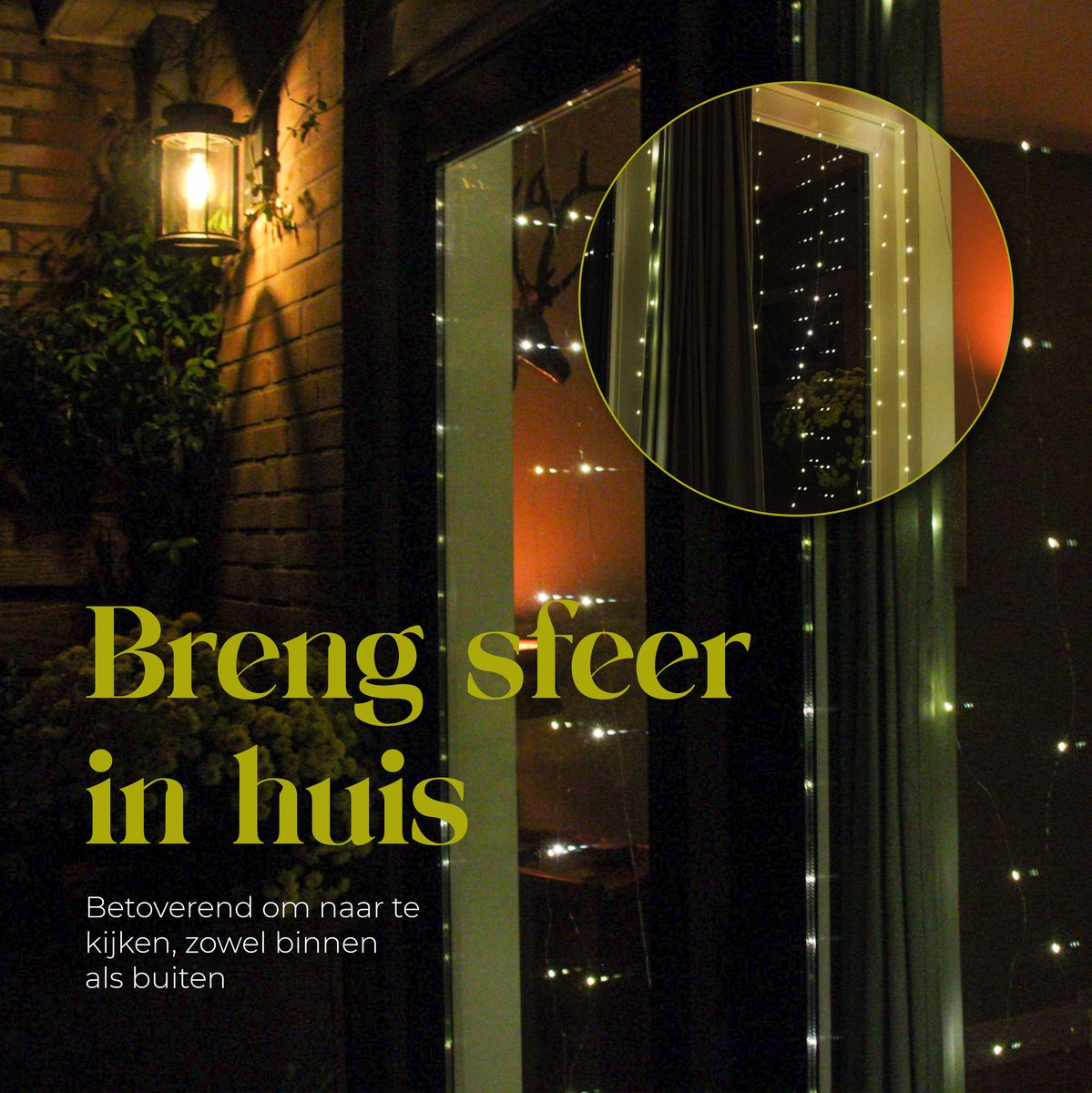 Giftmas LED Lichtgordijn – Inclusief Afstandsbediening - 300 LED's – 3x3m - Kerstversiering - Lichtgordijn Binnen en Buiten – foto 6
