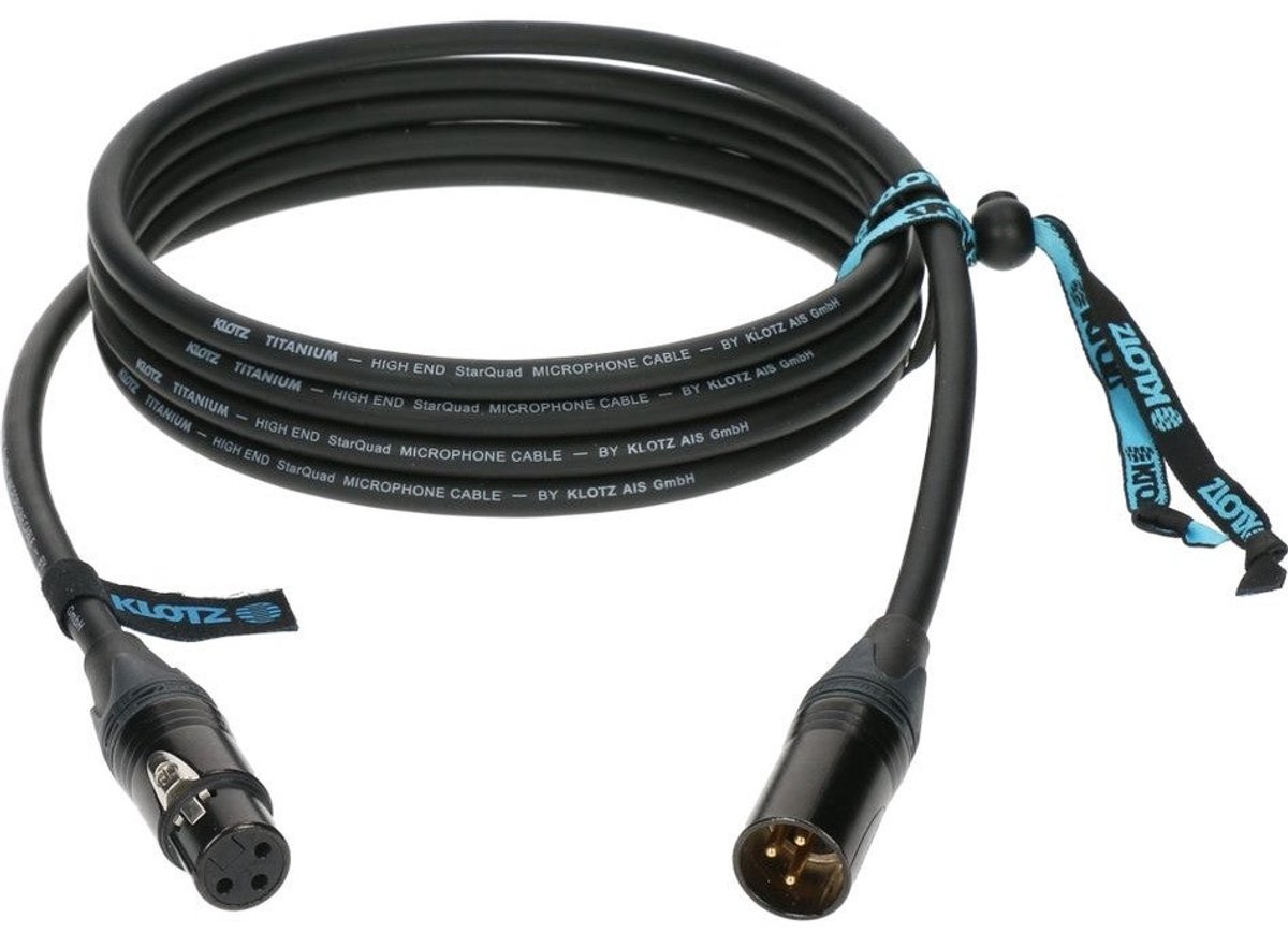 Klotz TI-M1500 Titanium Starquad XLR-kabel 15 meter
