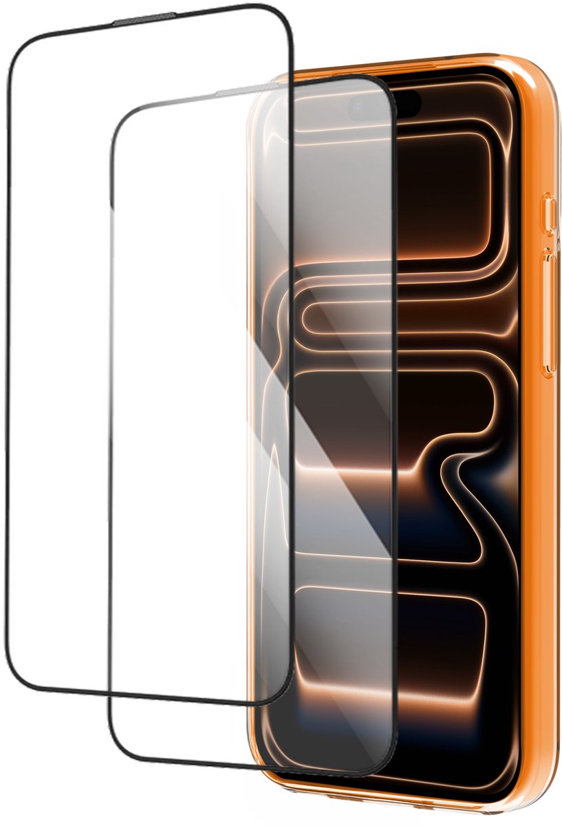 Xssive - Hoesje geschikt voor iPhone 17 Pro Max - Transparant Hoesje + 2x Screenprotector - 9H Gehard Glas - Siliconen Case - Doorzichtig