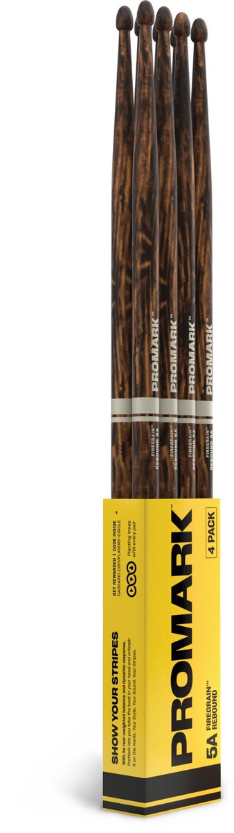 ProMark R5AFG-4P Rebound 5A FireGrain drumstokkenset (4 paar)
