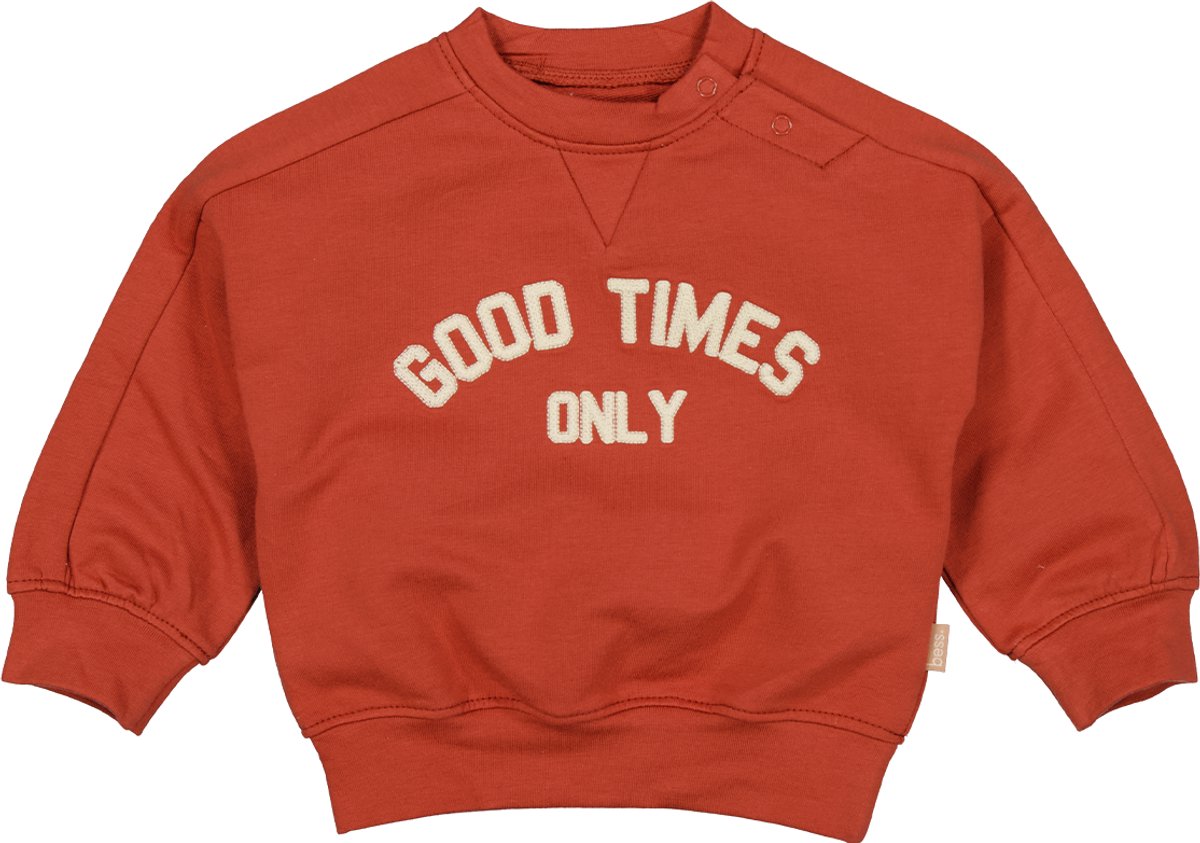 B.E.S.S. - Sweater Good Times - Donker oranje - maat 56