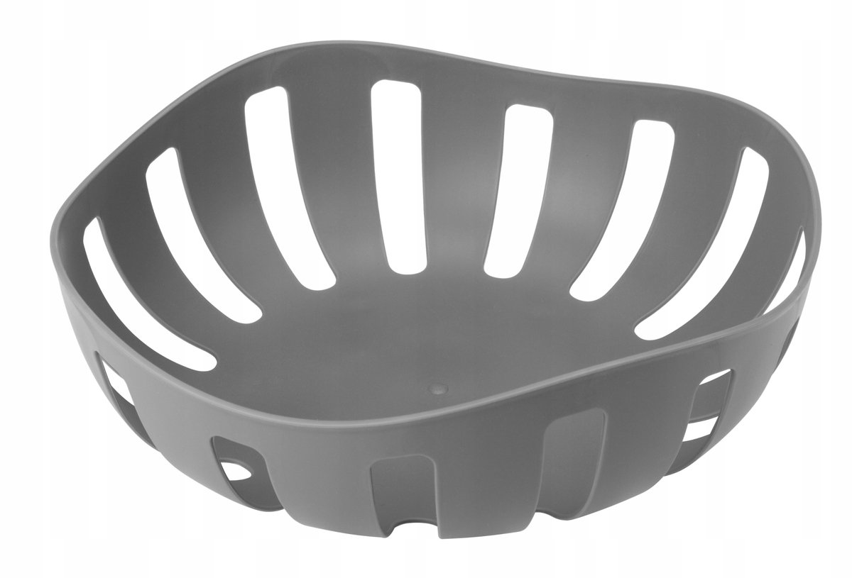 Moderne Ronde Decor Mand 26x26 cm - Grijs