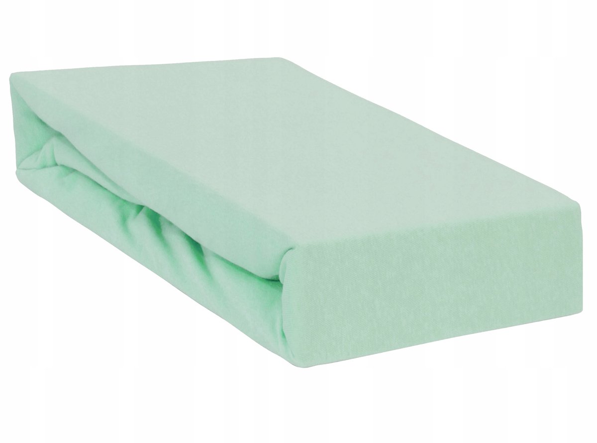 100% Katoenen Hoeslaken met Elastiek voor Kinderbed 180x90cm - Mintgroen