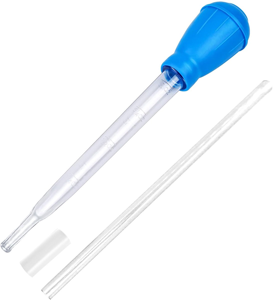 Ynkkvre – Aquarium Multifunctionele Druppelpipet – Handmatige Reinigings- en Waterververser – Sifon Dripper Verwijderaar 30 ml – Koraal Voedsel- en Afvalreiniger (Blauw)