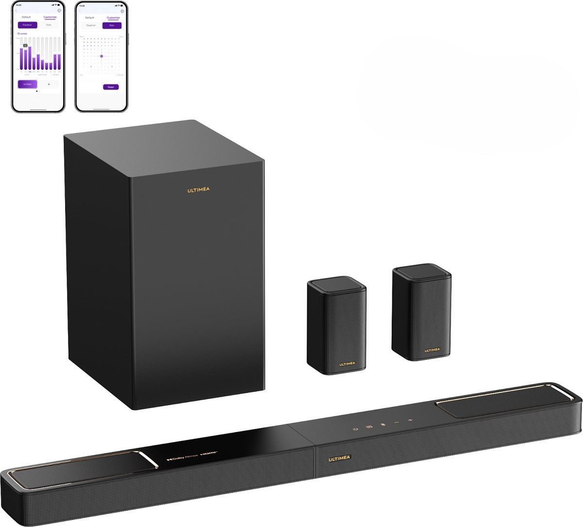 ULTIMEA Skywave F40 Boom Soundbar 5.1.2 Dolby Atmos Zwart - ULTIMEA - €284,99