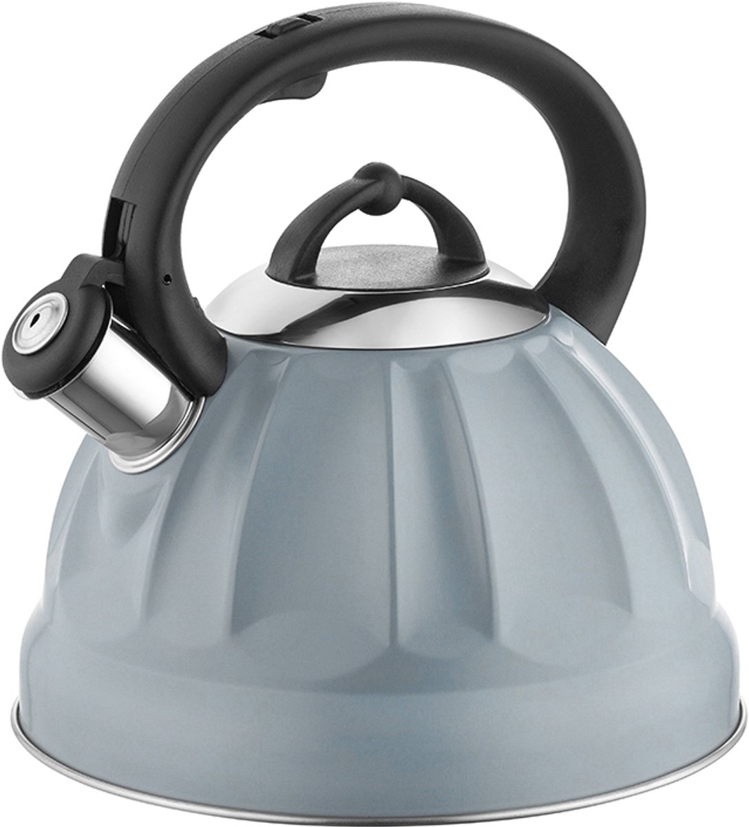 Florina Softi Fluitketel 3L - RVS, Geschikt voor Inductie, Blauw