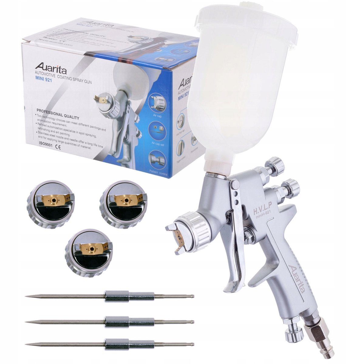 Auarita Mini HVLP Spuitpistool 0,5-1,2mm 250ml Verfspuit