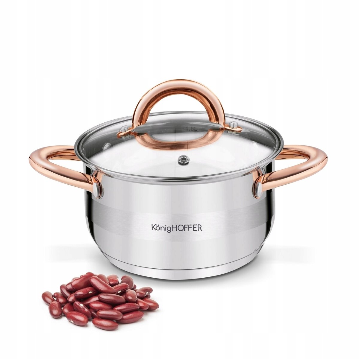 Konighoffer Faro Copper Pan 1.8L - Roestvrij Staal, Inductie