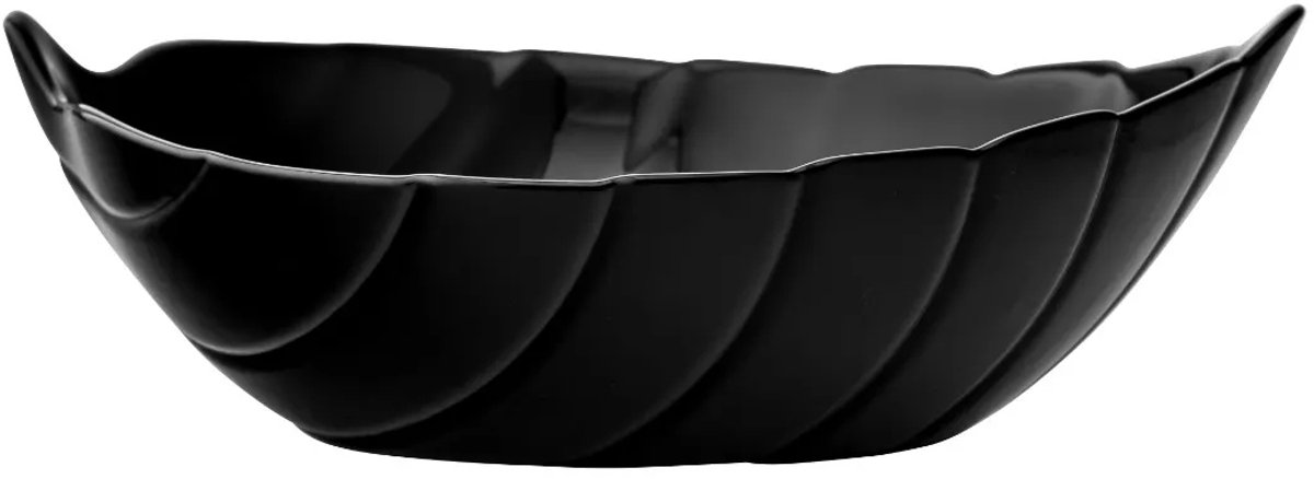 Altom Design Nocturn zwarte saladeschaal blad 17,5 cm