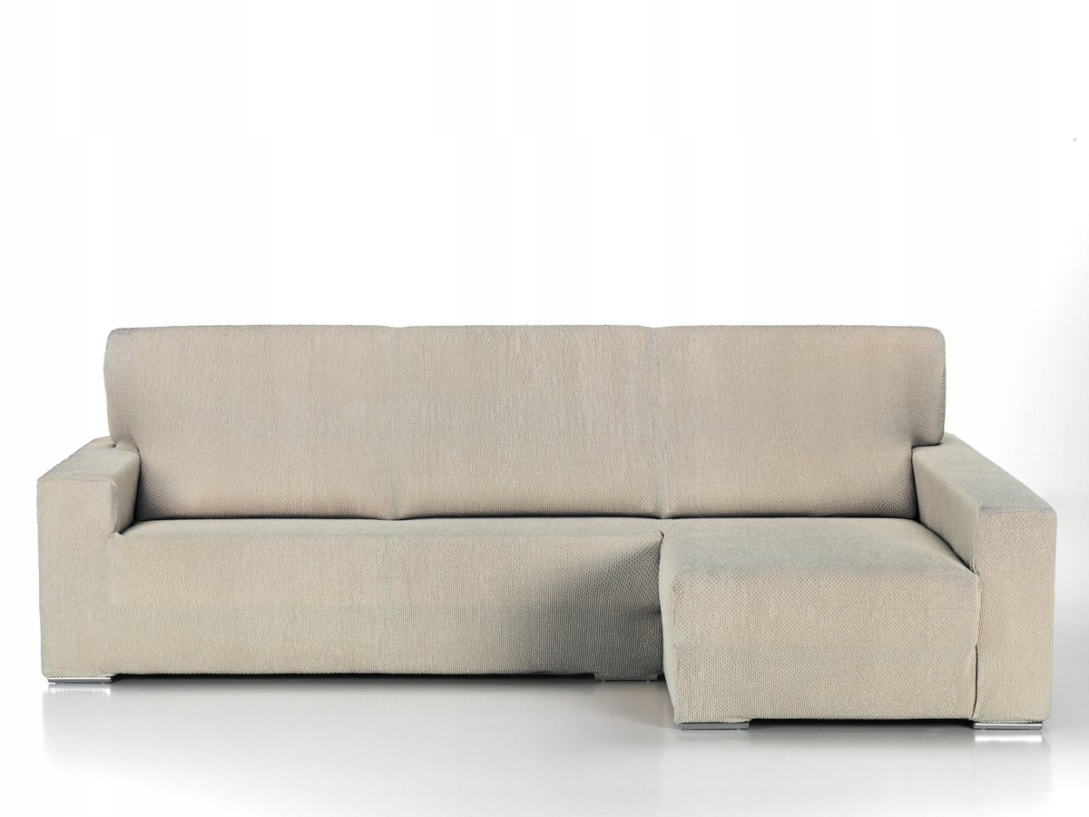 MILAN Hoekbankhoes met Ottomaanse Armleuning - Beige
