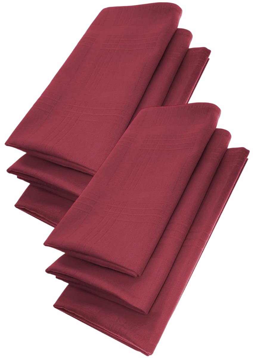 Unyqoos® Set van 6 stijlvolle wijnrode stoffen servetten voor elegant dineren