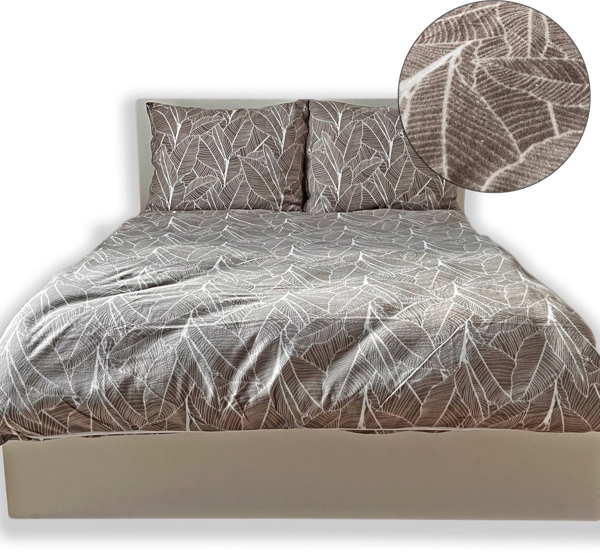 Polar dekbedovertrek set 160x200cm, zacht en warm, beige