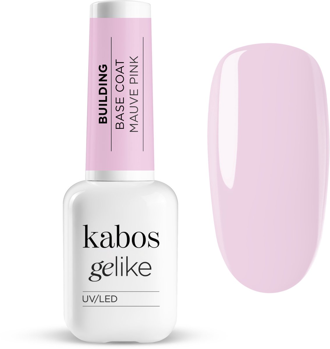 Kabos Kleurrijke basis voor opbouw Gelike Building Base Coat Mauve Pink / Mauve roze 10ml