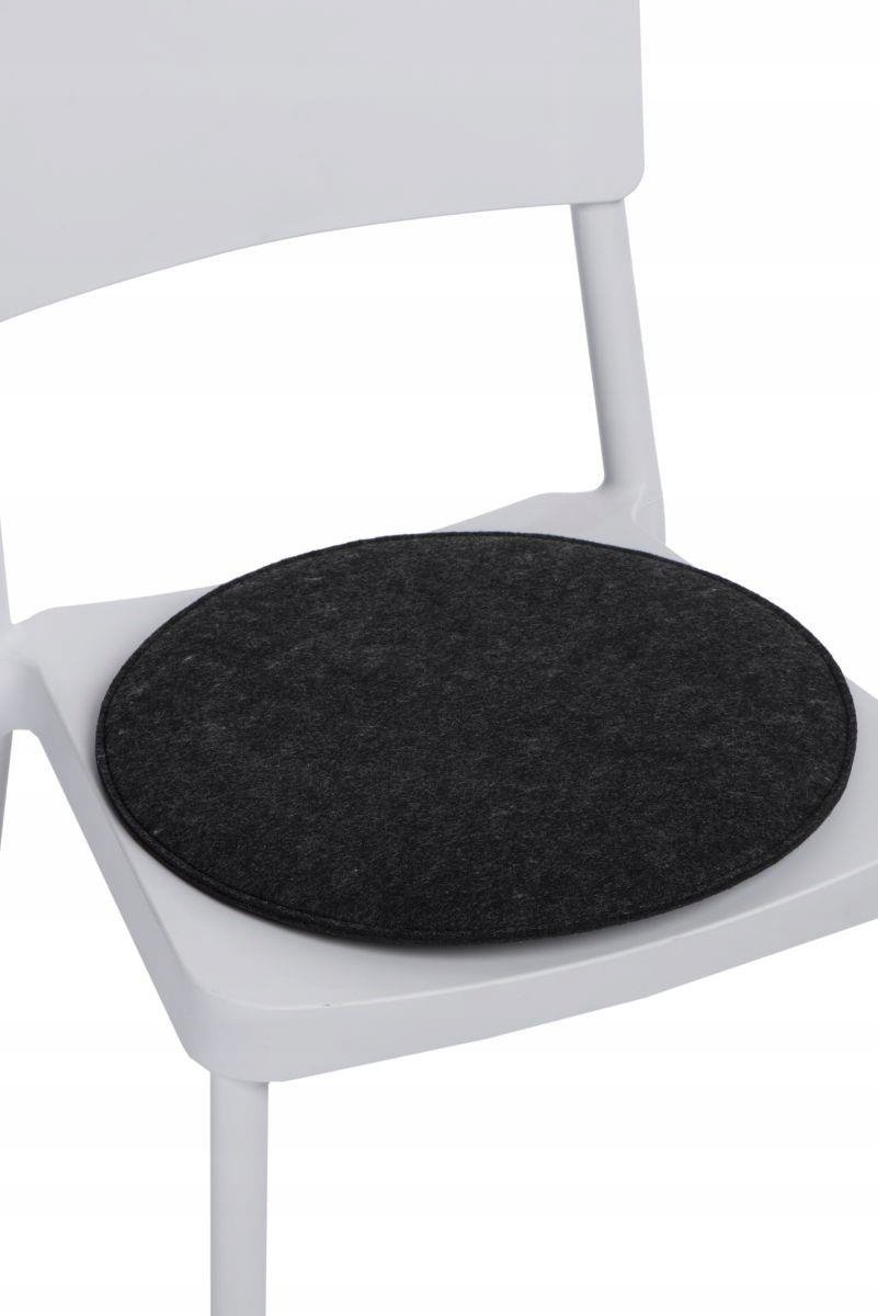 Ronde Stoelkussen 39x39 cm - Antraciet Grijs