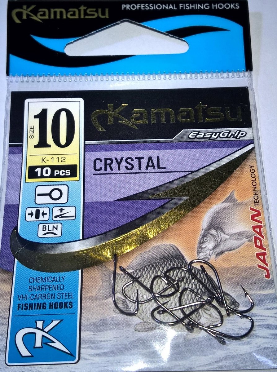 Kamatsu Crystal Haken Maat 10 BLN Oog - 10 Stuks