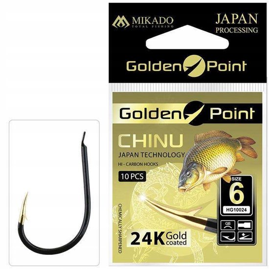 Mikado Golden Point Chinu Haken - 10 stuks, maat 10 van Mikado — afbeelding 3