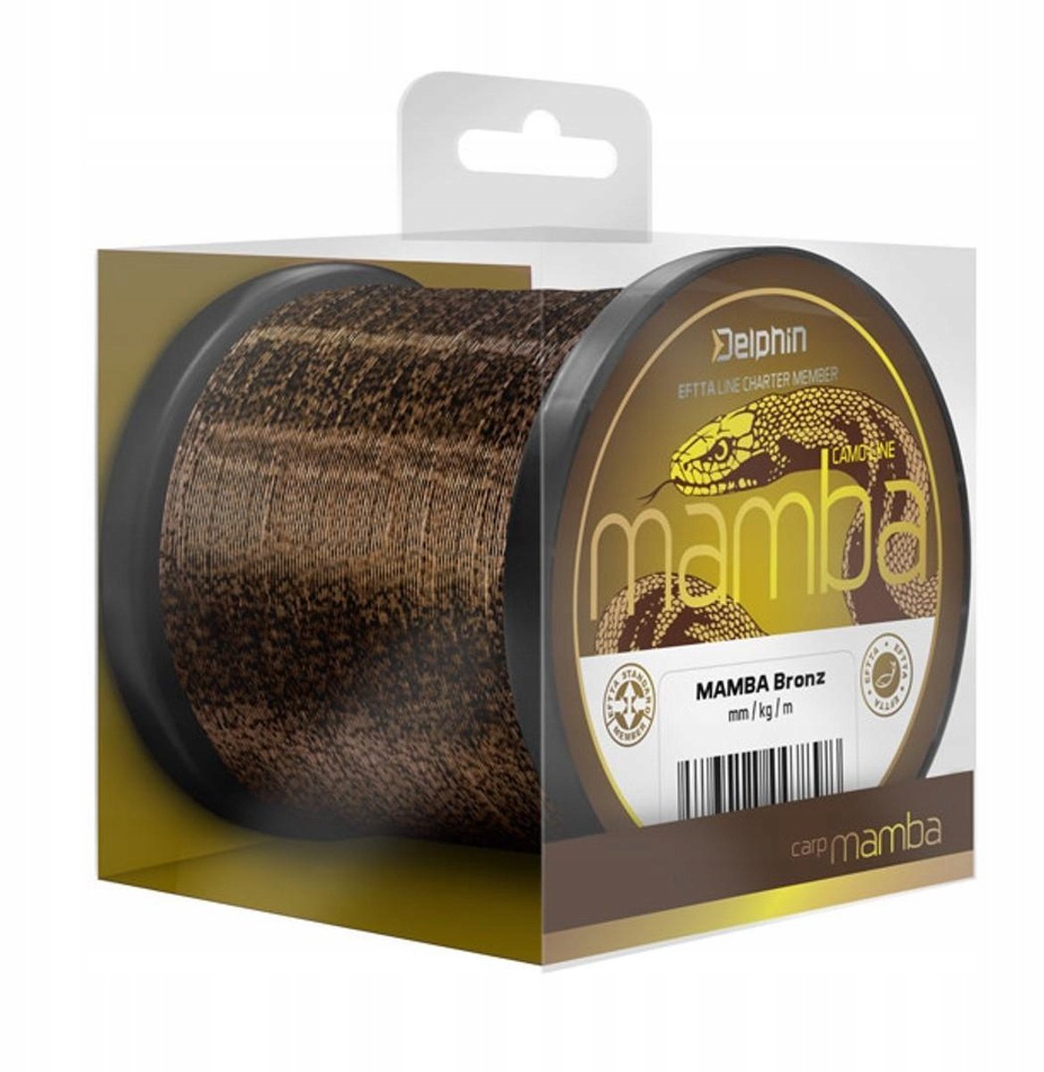 Delphin Mamba Carp Vislijn Bruin 0.26mm 600m - Sterk & Camouflage