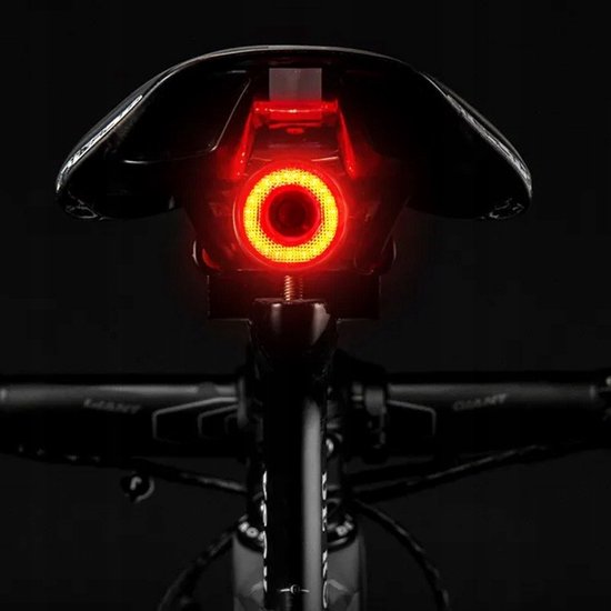 Rockbros Achterlicht Fiets LED USB met STOP-functie, 60lm — afbeelding 3