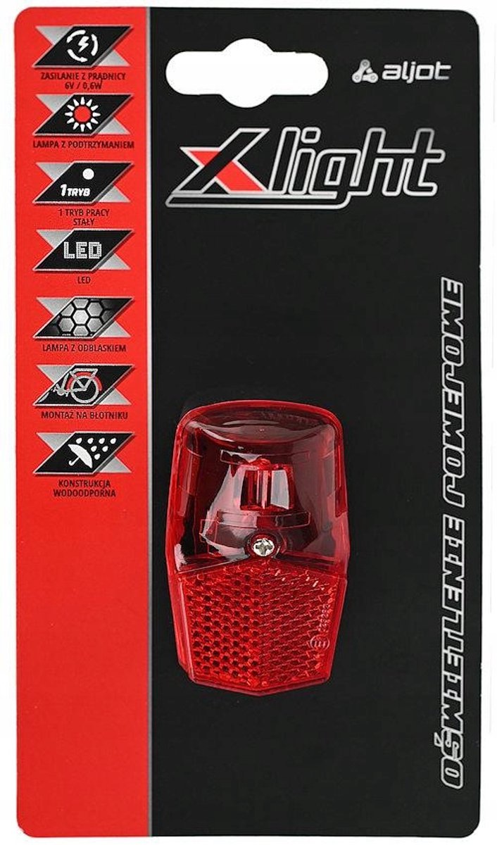 Dynamo Fietslamp Achter - X-Light XC-114C met Noodverlichting — afbeelding 4