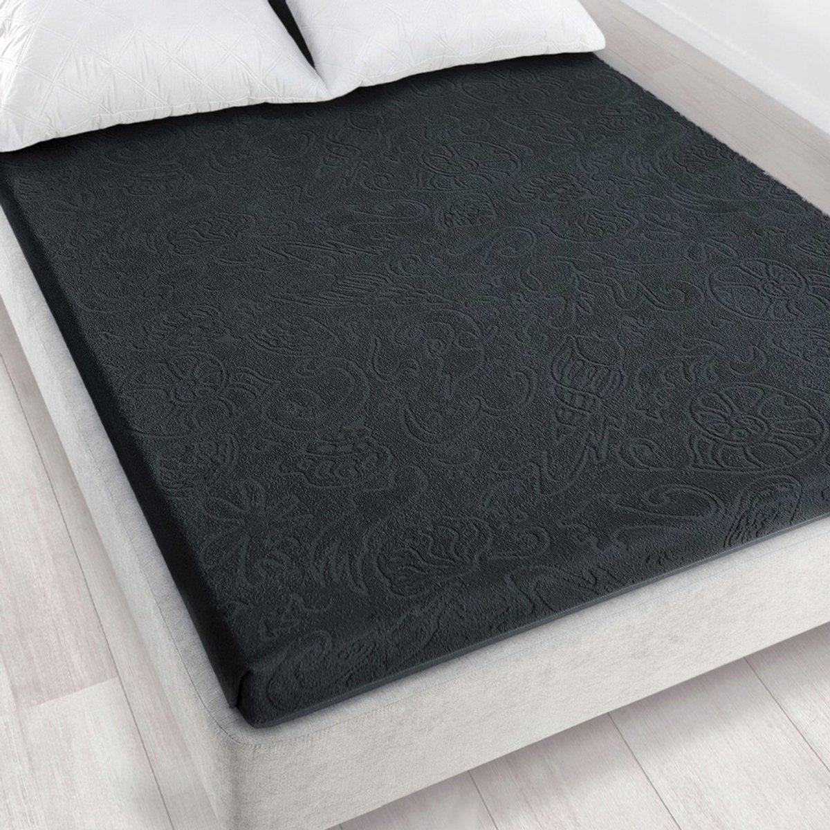 Zwoltex TULIPAN 4 Jacquardlakens Zonder Elastiek Zwart 175x220cm