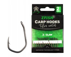 Zfish Z-Claw Karperhaken Teflon Maat 6 - Scherpe, Betrouwbare Haken