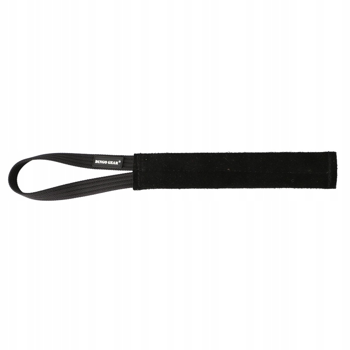 Dingo Gear Plat Leren Hondenspeeltje 4x25cm Zwart