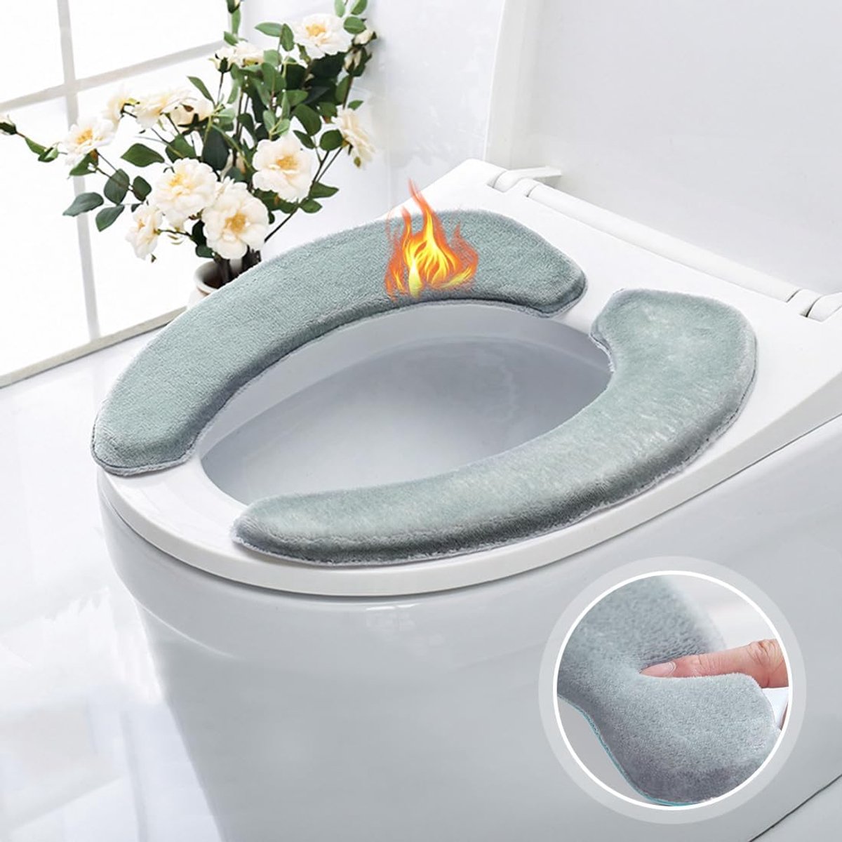 Zachte Wasbare Toiletbrilhoes 2 Stuks - Pluche Wc-Brilbescherming en Warmte