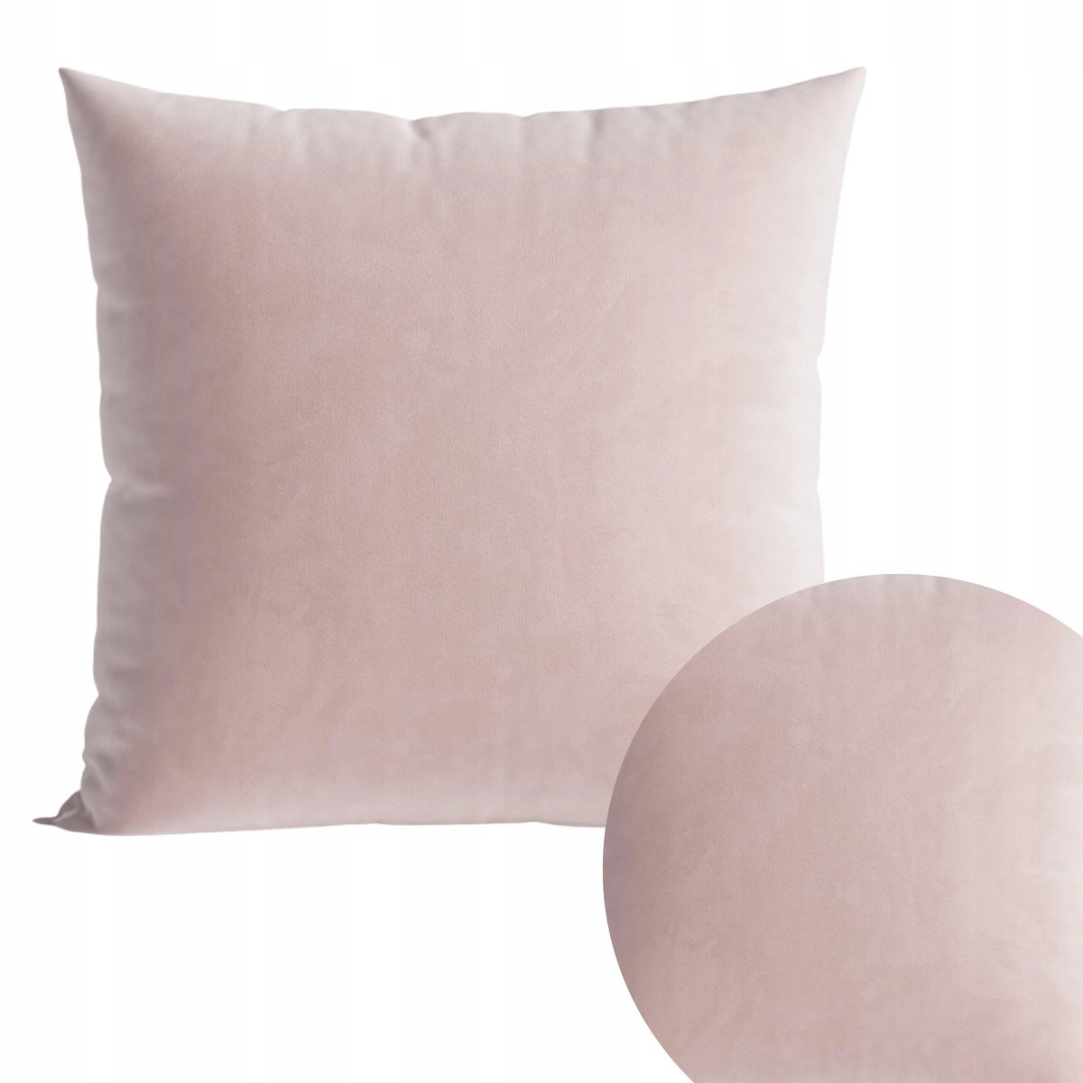 Decoratieve Kussenhoes 40x40 cm Lichtroze Velvet Zacht Pluche Sierkussen