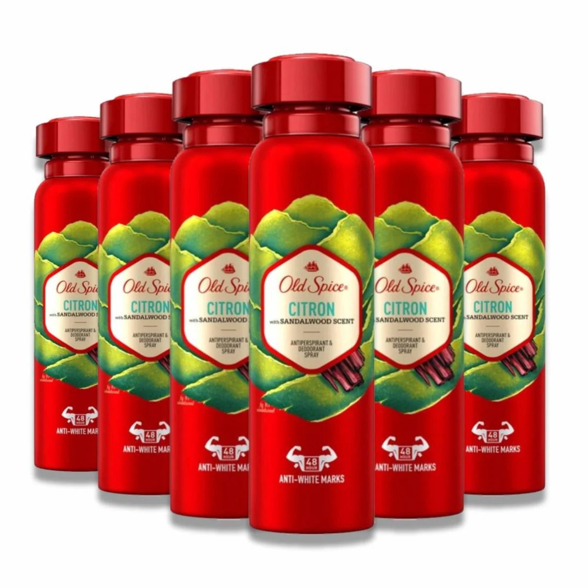 6x Old Spice Deo spray - 150ml - citron