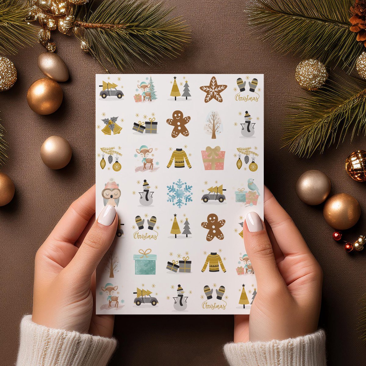 Stickers Kerst - 140 Stuks - 4 Stickervellen Kerst - Kerstkaarten Maken — afbeelding 6