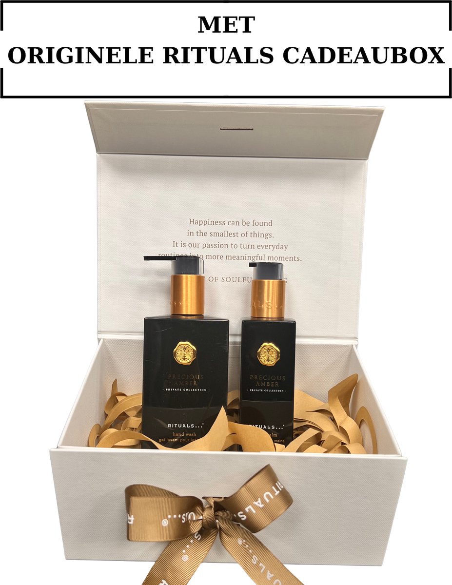 Rituals of Amber - Geschenkset - Amber Hand Wash 300 ml - Amber Hand Balm Kitchen 175 ml - Originele RITUALS Cadeaubox