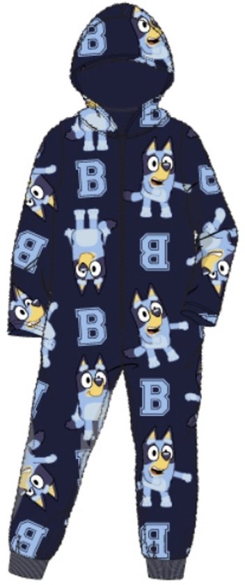 Ritssluiting Onesie Bluey Onesie Slaappak – Voor Kinderen 18 Maanden T/m 6 Jaar, Officieel Gelicentieerd All-in-één Kinderpyjama