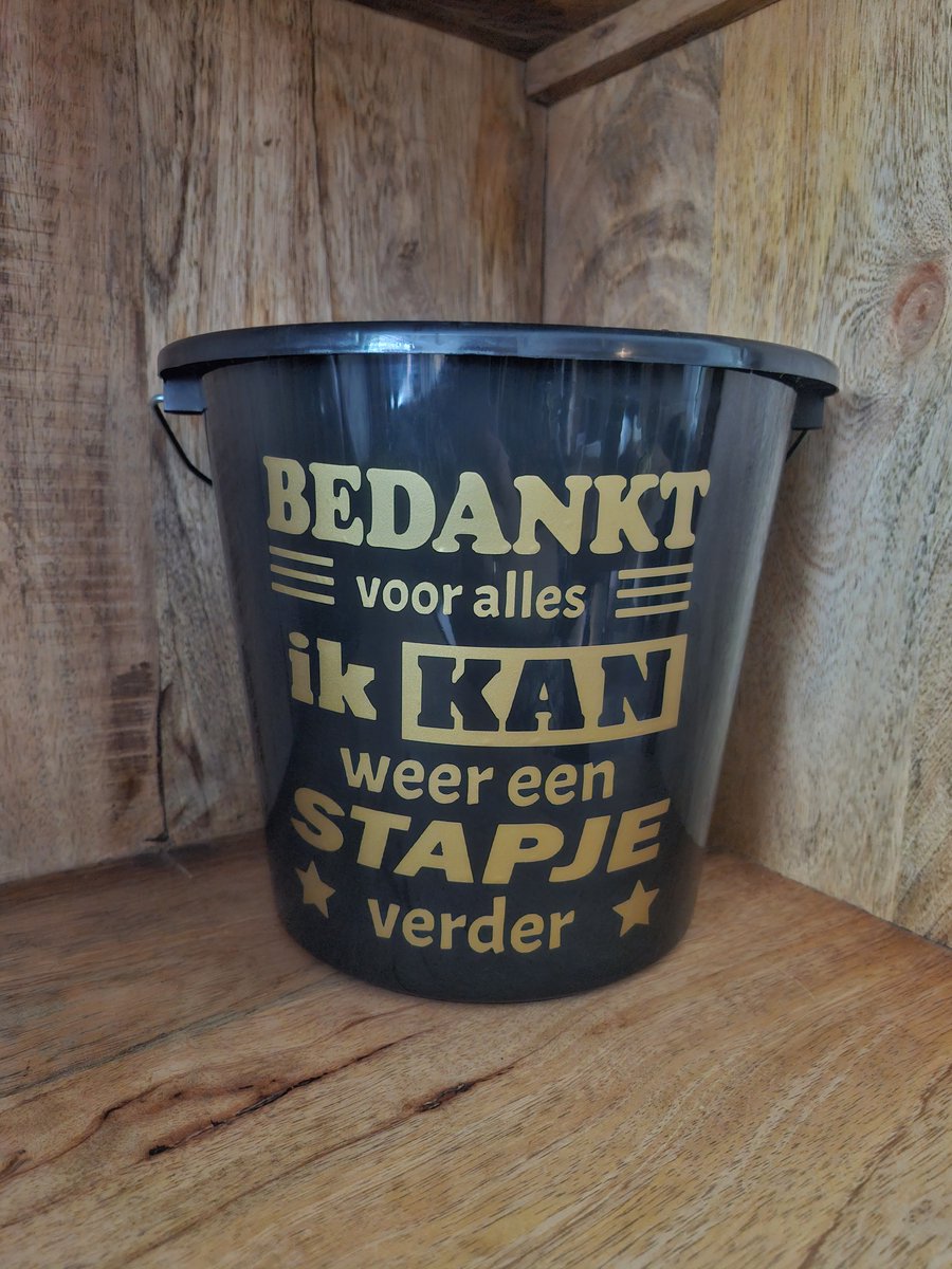 Cadeau emmer Bedankt voor alles ik kan weer een stapje verder