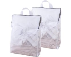 Van 2 wasnetten voor wasmachine - Waszakjes - 50x60x10 Cm - Met handvatten - Herbruikbare waszakken - Voor ondergoed slips sjaals truien - Waszak groot