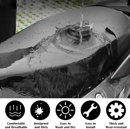 Universele zadelhoes voor scooters - waterdicht en antislip - 1 stuk - zwart van Universele — afbeelding 4