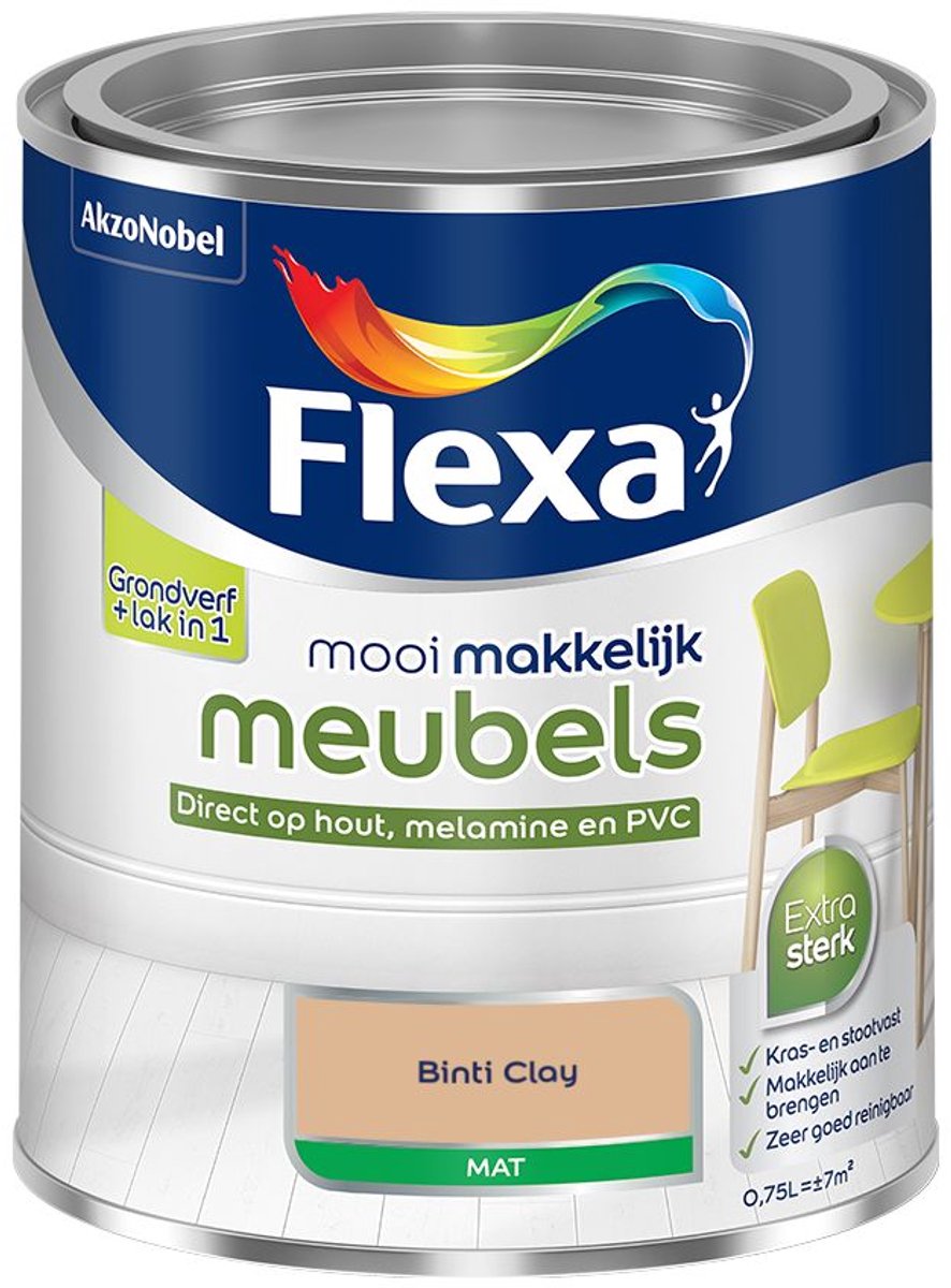 Flexa - mooi makkelijk meubels mat - Binti Clay - Mengverf - 0.75 L
